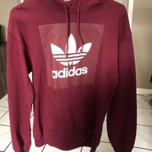 Men’s burgundy adidas hoodie